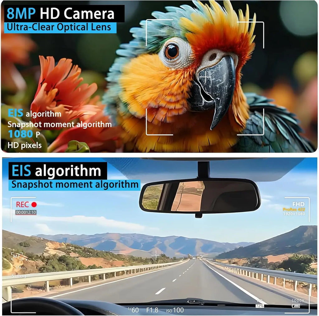 Smart Camera Glasses with 8MP 4K POV Video & Audio