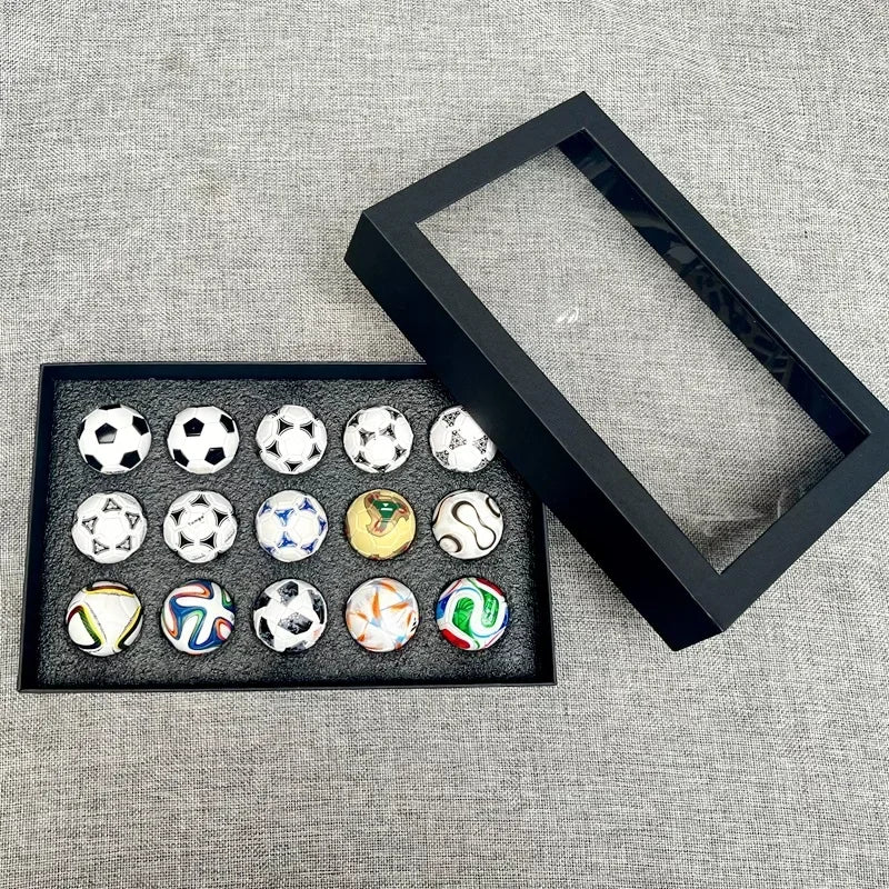 2026 New 15Pcs World Soccer Historical Mini Soccer Ball Souvenir Collection Unique Set Commemorative Football Model Fans Gift