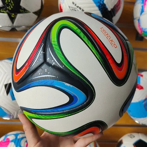 2014 Match PU Soccer ball Men Professional Size 5 Futbol Child Outdoor Sports Training ball High Quality Adult Team Footballs