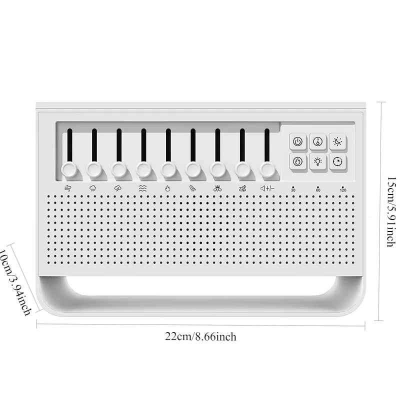 White Noise 3 in 1 Bluetooth Speaker Sleep Aid Night Light Humidifier All-in-one Machine 8 Nature Sound Essential Oil Diffuser