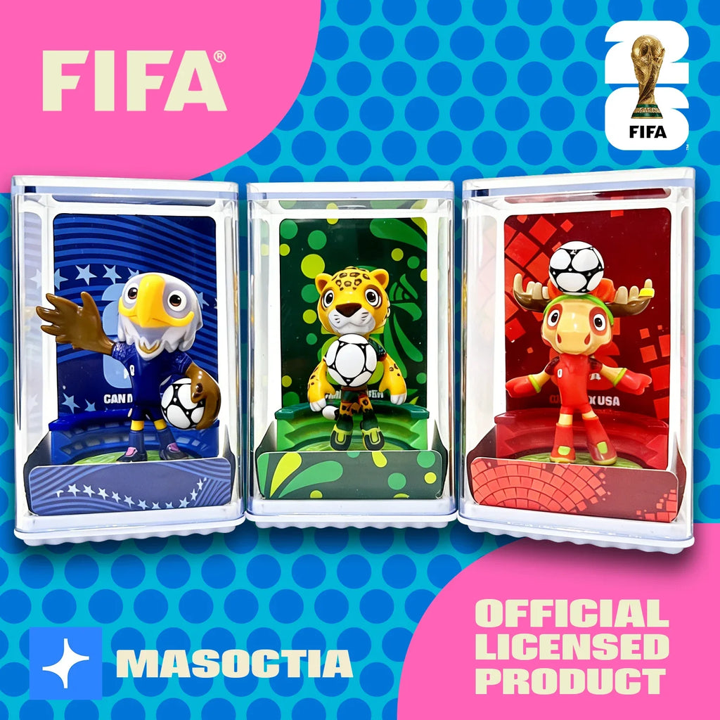 FIFA Official Licensed 2026 World Cup Mascot 3-Piece Collectible Set, Fan Memorabilia - Maple & Zayu & Clutch / 6cm/2.36in 6QCA