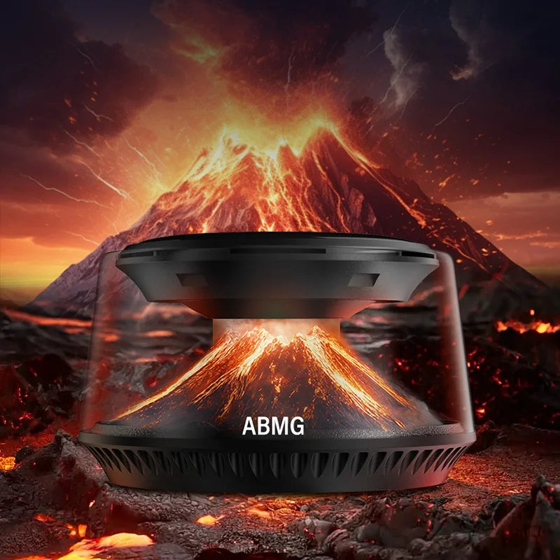 360° View Mirror Mount Volcanic Iceberg Car Diffuser - Air Purifying, Solar Powered, Forest & Floral Scents, Elegant Auto Decor