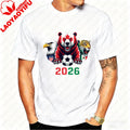 2026 North America Soccer T-Shirt for Men Women Bear Eagle Jaguar Mascot Graphic Tee Short Sleeve Cotton Tops for Football Fans