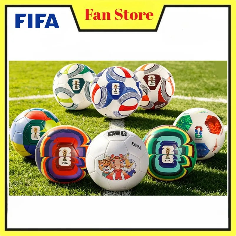FIFA 2026 World Cup USA Canada Mexico Size 5 Soccer Ball Official Match Training for Adults Youth Students Wear-Resistant PU