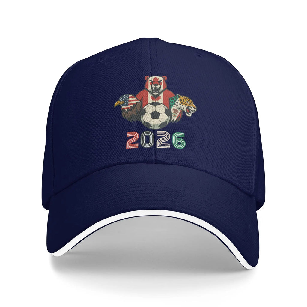 Women Men Usa Canada Mexico Soccer 2026 Outdoor Hat Football Match Sun Cap New Baseball Cap Sunscreen Sunshade