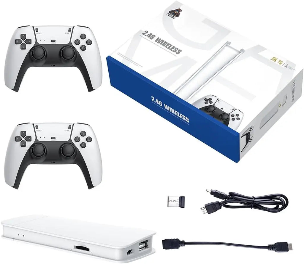 2026 Retro Gaming Console, 4K HD Output Game Stick Pro with 40,000+ Classic Titles and 23 Emulators with Dual 2.4G Controllers