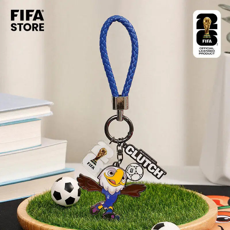 Genuine FIFA 2026 World Cup Mascot Keychain Maple Zayu Clutch Pendant Bag Charm Souvenir Gift for Fans