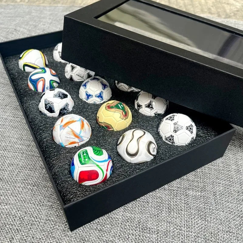 2026 New 15Pcs World Soccer Historical Mini Soccer Ball Souvenir Collection Unique Set Commemorative Football Model Fans Gift