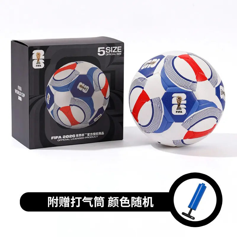 FIFA 2026 World Cup USA Canada Mexico Size 5 Soccer Ball Official Match Training for Adults Youth Students Wear-Resistant PU