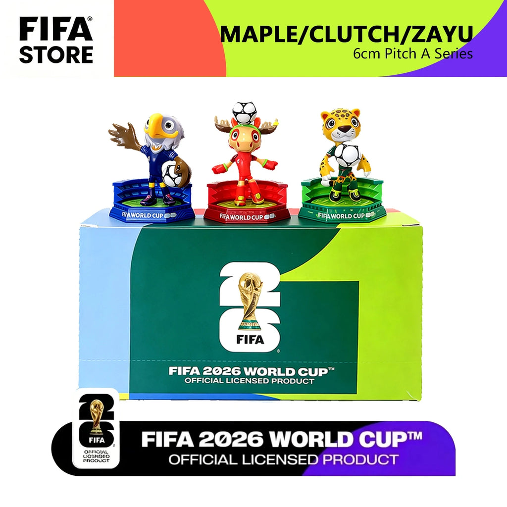 FIFA Official Licensed 2026 World Cup Mascot 3-Piece Collectible Set, Fan Memorabilia - Maple & Zayu & Clutch / 6cm/2.36in 6QCA