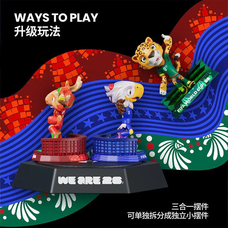 FIFA 2026 USA Canada Mexico World Cup Official Licensed Mascot PVC Figure Doll Collectible Souvenir Fan Ornament Gift