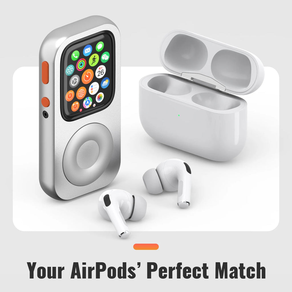 RePod Aluminum Alloy Protective Case for Apple Watch Series 7/8/9, Apple Watch Case  with Click Wheel Design