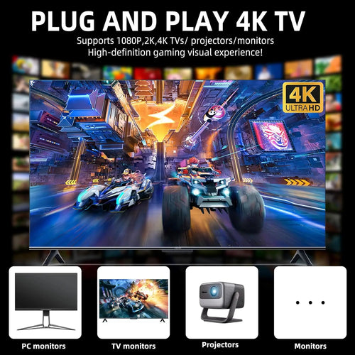 2026 Retro Gaming Console, 4K HD Output Game Stick Pro with 40,000+ Classic Titles and 23 Emulators with Dual 2.4G Controllers