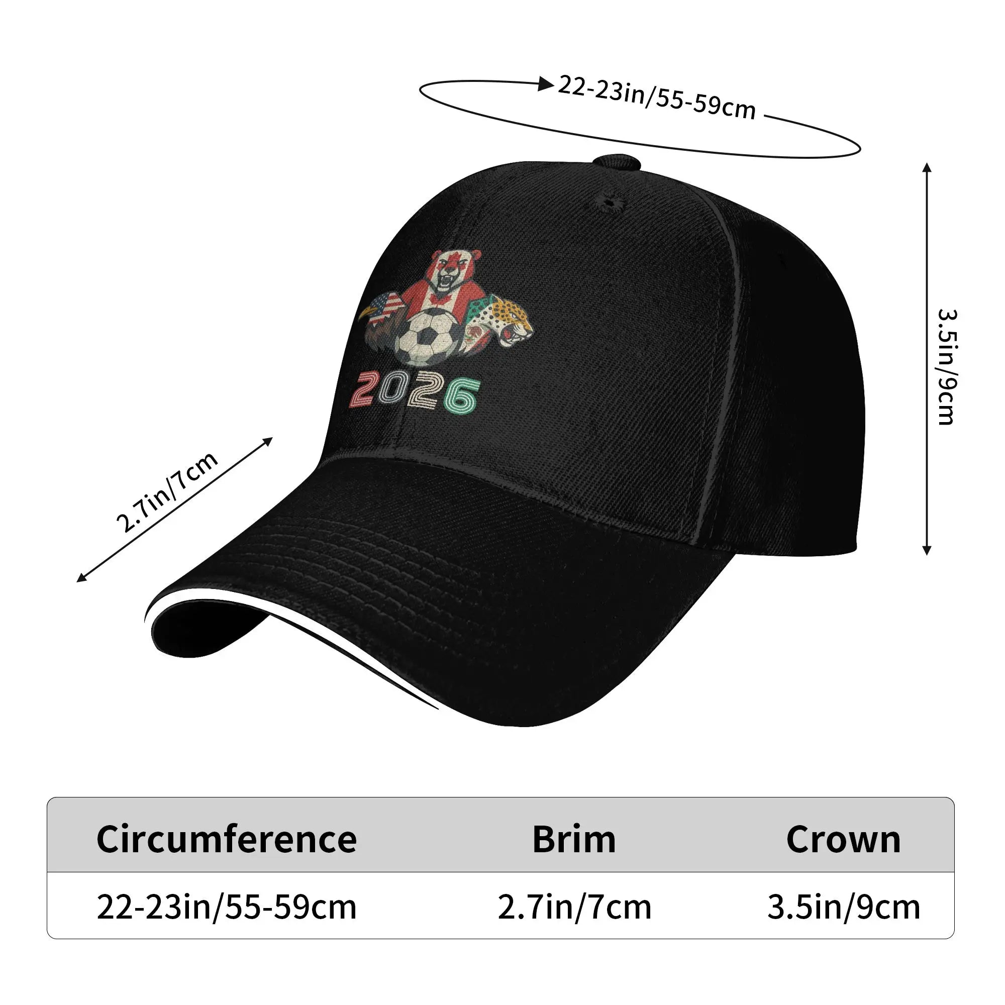 Women Men Usa Canada Mexico Soccer 2026 Outdoor Hat Football Match Sun Cap New Baseball Cap Sunscreen Sunshade