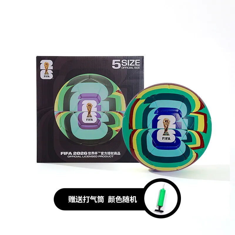 FIFA 2026 World Cup USA Canada Mexico Size 5 Soccer Ball Official Match Training for Adults Youth Students Wear-Resistant PU