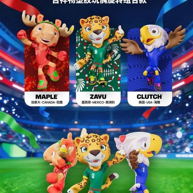 FIFA 2026 USA Canada Mexico World Cup Official Licensed Mascot PVC Figure Doll Collectible Souvenir Fan Ornament Gift