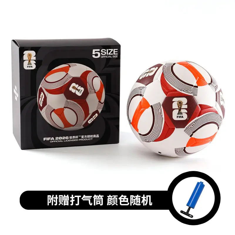 FIFA 2026 World Cup USA Canada Mexico Size 5 Soccer Ball Official Match Training for Adults Youth Students Wear-Resistant PU