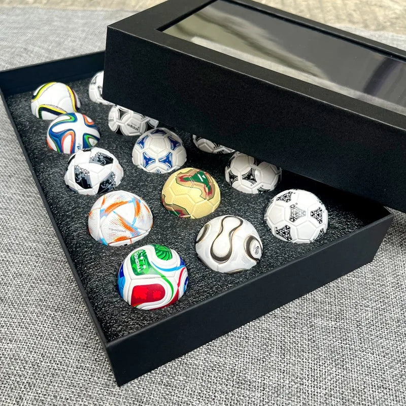 2026 New 15Pcs World Soccer Historical Mini Soccer Ball Souvenir Collection Unique Set Commemorative Football Model Fans Gift