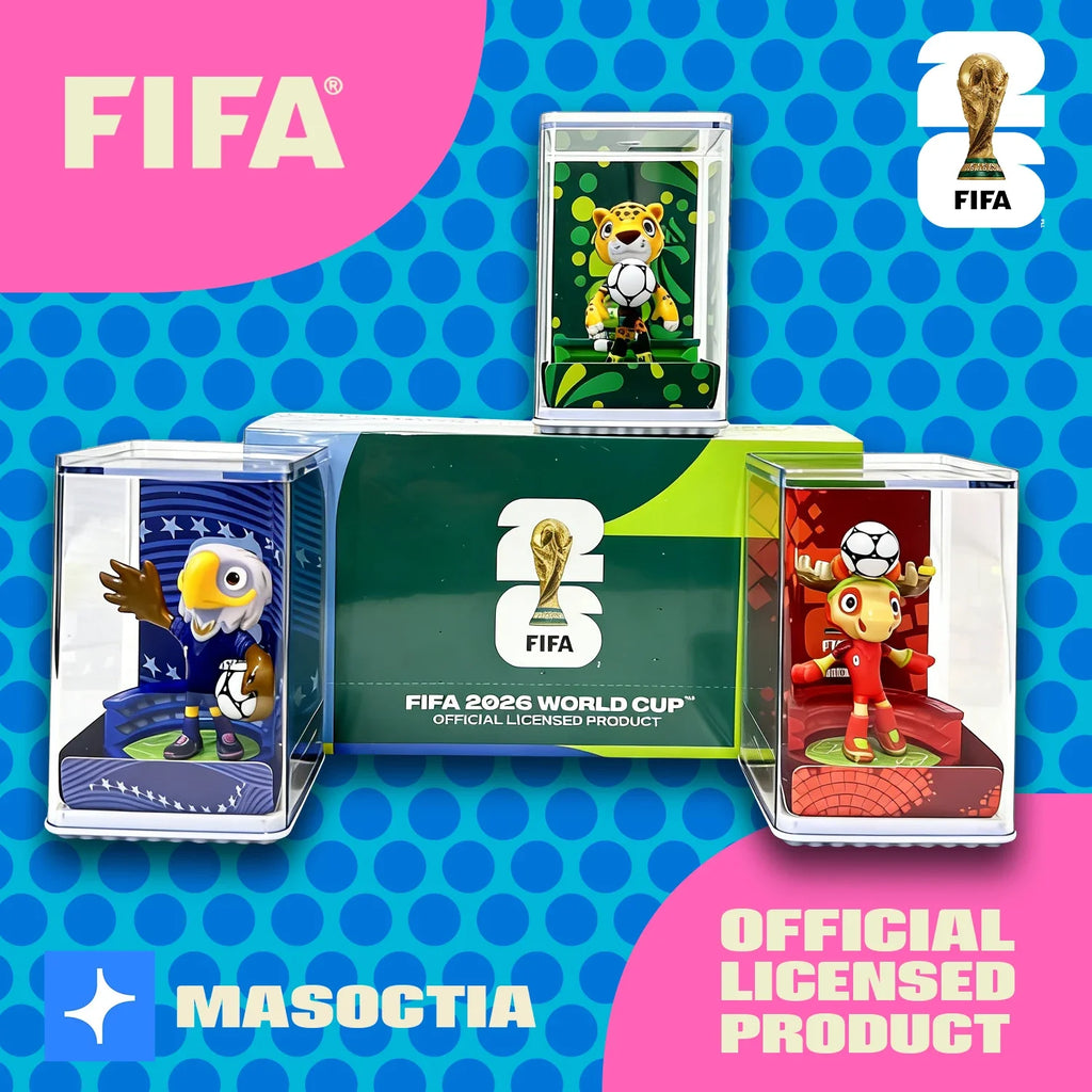 FIFA Official Licensed 2026 World Cup Mascot 3-Piece Collectible Set, Fan Memorabilia - Maple & Zayu & Clutch / 6cm/2.36in 6QCA