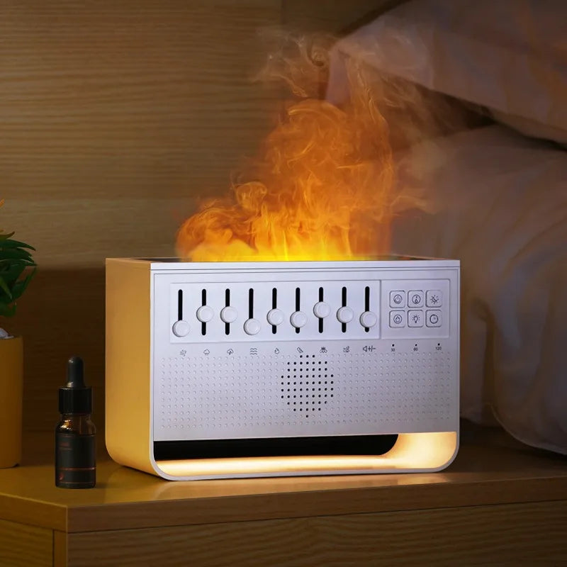 White Noise 3 in 1 Bluetooth Speaker Sleep Aid Night Light Humidifier All-in-one Machine 8 Nature Sound Essential Oil Diffuser