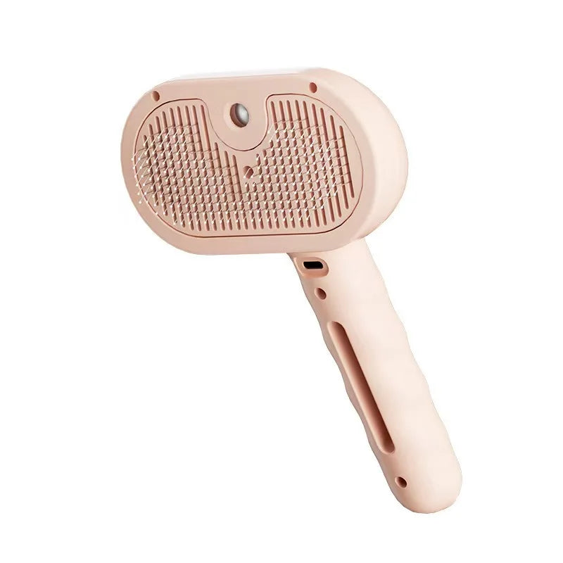 Steamy Dog Brush Electric Spray Cat Hair Brush 3 in1 Dog Steamer Brush for Massage Pet Grooming Removing Tangled and Loose Hair