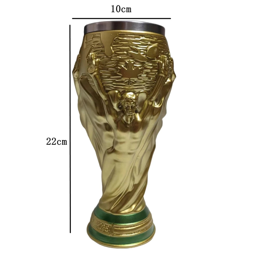 2026 Trophy Beer Glass Soccer Themed Beer Mug for Party Large Capacity Drinking Cup for Home Bar Football Events Celebrations